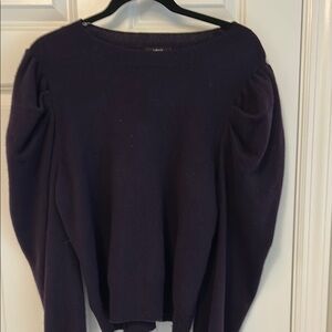 Aqua Cashmere Rich Purple Women's Crew Neck Sweater
